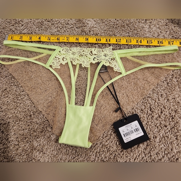 💋SET💋 Honey Birdette AMELIE LIME BRA 38H thong XL brief XL NWT - Picture 11 of 12